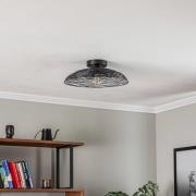 Lindby loftlampe Thorian, sort, jern, Ø 40 cm, E27