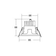 BRUMBERG Apollo Micro, glat, rund, DALI, 4.000 K, hvid