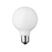 LED-pære Globe, E27, Ø 8 cm, mat, 5 W, 2.200 K