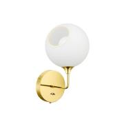 DESIGN BY US Væglampe Ballroom Short, hvid/guld, afbryder