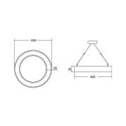 BRUMBERG Biro Circle Ring 3,5 direkte 45cm DALI hvid 4000 K