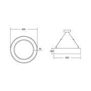 BRUMBERG Biro Circle Ring10 Ø 45cm op/ned DALI sølv 4000K