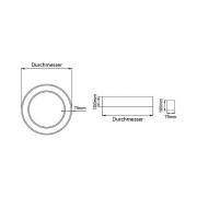 BRUMBERG Biro Circle Ring Ceiling Ø 75cm 40W on/off sølv 830