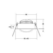 BRUMBERG BB05 LED indbygningsspot on/off tilslutningsboks hvid