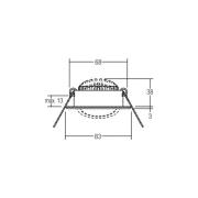 BRUMBERG LED-indbygningsspot BB09, tænd/sluk, stål