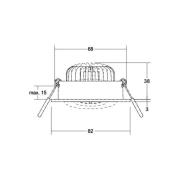 BRUMBERG LED-spot BB34 on/off-tilslutningsdåse struktureret hvid