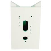 Hvidt hjørnebeslag til udendørs væglamper