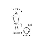 Sokkellampe LANDHAUS 722 S