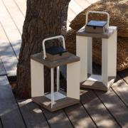 Solcellelanterne Teckalu, Duratek/hvid, 36,5 cm