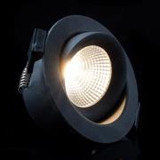 SLC One 360° LED-indbygningslampe sort 3.000K