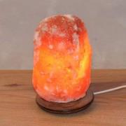 Rock saltlampe med sokkel, 1,5-2 kg, ravgul