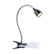 Tulip LED-klemmelampe, sort