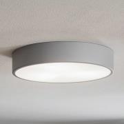 Cleo 400 loftlampe, grå, sensor, IP20, Ø 40 cm, metal