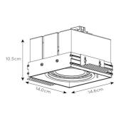 Trimless indbygningsspot, 1 lk, GU10 ES111, sort