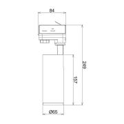 LED-skinnespot Lucea 3-kreds 10W sort