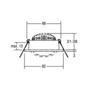 Dione LED-loftindbygningsspot, 3.000 K, sort