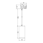 LED-pendel 3-kreds 20W sort