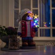 LED-dekolampe bamse, indendørs, batteridrift