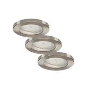 ELC Delfan LED-indbygningslampe til bad 3 stk sølv