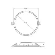 LED indbygningsloftlampe Alya, hvid Ø 18cm 2.700 K