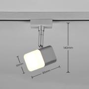 Roubaix DUOline LED-skinnespot, mat nikkel