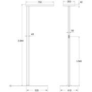 BRUMBERG Devan LED-gulvlampe kontor up/down dim840