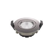 LED indbygget loftspot Diled, Ø 8,5 cm, 6 W, 3.000 K, krom