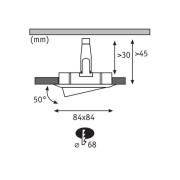 Paulmann Nova Plus LED-spot, 3 stk, kantet, hvidt