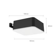 Philips LED-solcelle-væglampe Vynce, hoved 10,5 x 10,5 cm