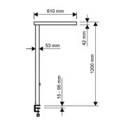LED-bordlampe MAULjuvis, hvid, 120 cm, dæmpbar, klemmefod