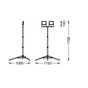 Ledvance LED-arbejdslampe Value Tripod 2-fl. 2 x 10 W