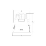 BRUMBERG Binato DALI downlight tilslutningsboks 4.000 K sort