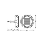 LEDVANCE Solar LED jordspydslys Endura Style Utili, rund