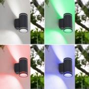 Lindby Smart LED udendørs væglampe Valtin CCT RGB Tuya IP54