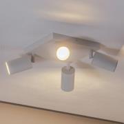 Loftspot Sado, hvid, stål, justerbar, 4 lyskilder