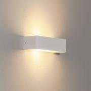 Væglampe Atrato, hvid, stål, bredde 35 cm