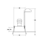 BRUMBERG Tirrel dyb GU10 indbygningsspot, rund, hvid