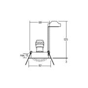 BRUMBERG indbygningsspot Tirrel-R, GU10 fatning, krom