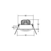 BRUMBERG LED indbygningsspot Tirrel-R, on/off, krom