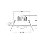 BRUMBERG LED indbygningsspot Tirrel-S, RC driver rund titanium mat