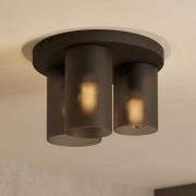 Colomera loftlampe, sort/grå, 3 lyskilder.