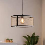 Hængelampe Dellow, Ø 45 cm, sort/messingfarvet, stål