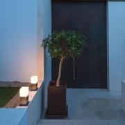 SLV sokkellampe Square Pole, højde 30 cm, grå, stål