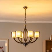 Lysekrone AV-7002-1876-6BSY med glasskærme