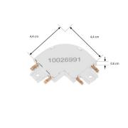 Lindby L-stik Lumaro, hvid, 90°, afrundet, sæt med 2 stk