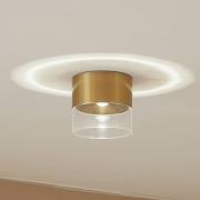 Lindby LED-loftslampe Dalila, guld, Ø 10 cm, aluminium