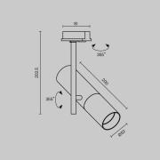 Maytoni Elti skinnespot, sort, Unity-system