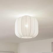 Lindby Helin loftlampe, hvid, stof, Ø 35 cm