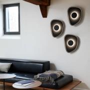 LOOM DESIGN LED-væglampe Cozy, sort, filt, 40 x 31 cm