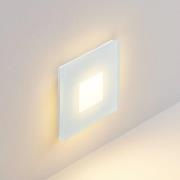 Molto Luce LED indbygningslampe Væg R68 Glas SQ, hvid, aluminium, CCT